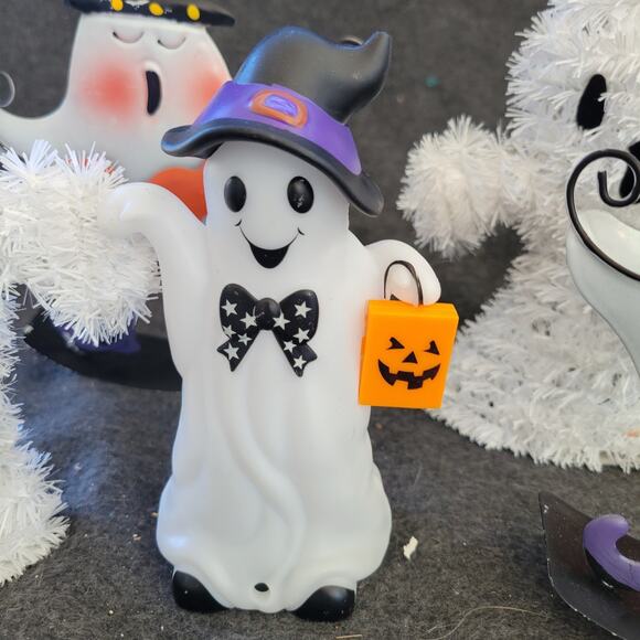 Halloween ghosts Lot 2 Tinsel 2 Metal 1 Plastic Party Decor - Picture 3 of 5